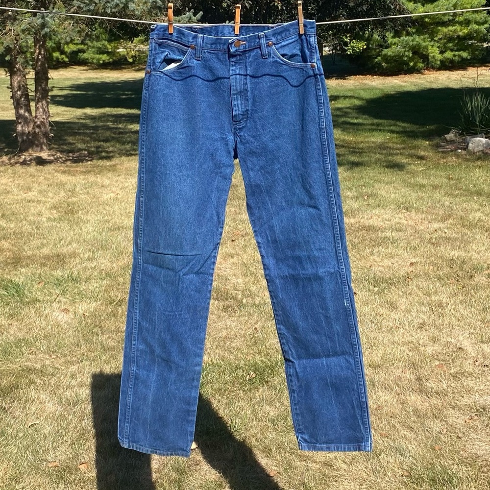 Vintage Wrangler Men's Straight Blue Jeans